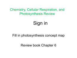 Chemistry, Photosynthesis, Respiration Review