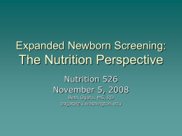 Expanded Newborn Screening