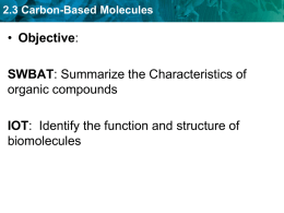 2.3 Carbon based molecules powerpoint mod