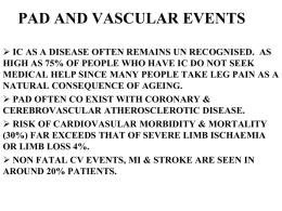 pad and vascular events