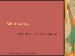 Microscopy Professor Spencer