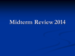 Midterm review 2014