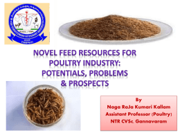 Novel feed resources for Poultry Industry: Potentials