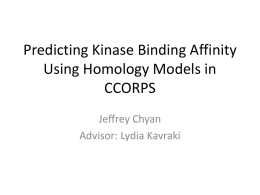 Predicting Kinase Binding Affinity Using Homology Models