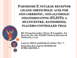 Farnesoid X nuclear receptor ligand obeticholic acid for non