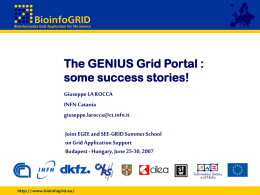 The GENIUS Grid Portal - Indico