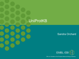 Uniprot - European Bioinformatics Institute