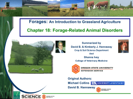 Forage Species and Varieties Adaptation and Selection