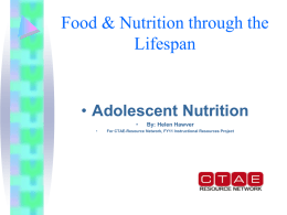Adolescent Nutrition PowerPoint