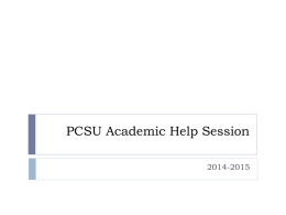 Academic Help Session 2014-2015 Slides