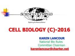 Cell Biology - Science Olympiad