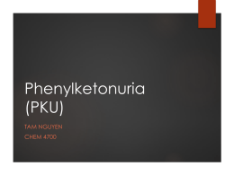 Phenylketonuria (PKU)