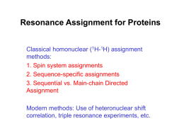 spin-system assignments