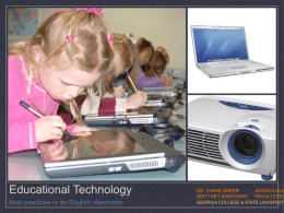 Educational Technology Best practices in an English classroom DR