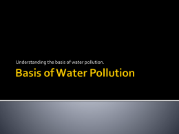 Basis of Water Pollution