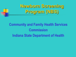 Indiana Newborn Screening