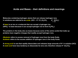Acids and Bases-their definitions and meanings