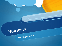 Nutrients - Reading Community Schools