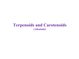 Terpenoids and Carotenoids