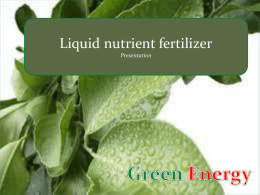 Liquid fertilizer presentation