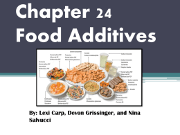 Chapter 24 Food Additives