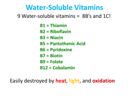Vitamins Water Soluble