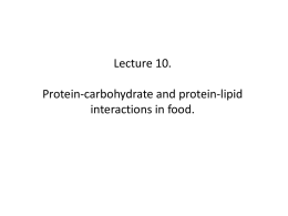 L10 Protein-carbo and protein-lipids interactions - e