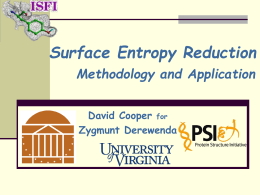Surface Entropy Reduction: Methodology and