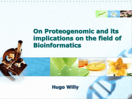 Proteogenomics - NUS Computing