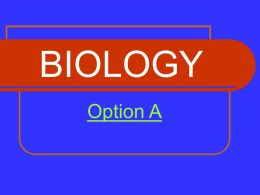 Biology Option A