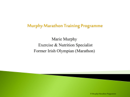 Murphy Marathon Training Programme