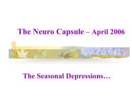 of the Seasonal Depressions…