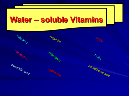 Water – soluble Vitamins- lecture slides ppt.pps