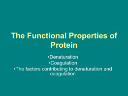 Factors contributing to denaturation and coagulation