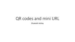 QR codes and mini URL