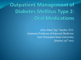 Medication Options for Diabetes Mellitus Type 2