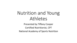 Nutrition and Young Athletes
