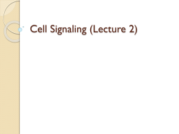 The same signaling molecule can induce - Lectures For UG-5