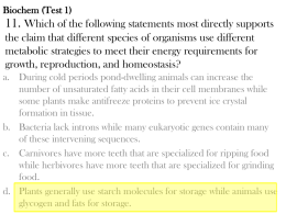 Biochem Practice Questions