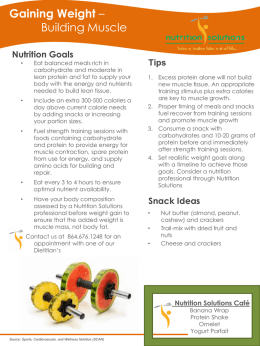 - Nutrition Solutions