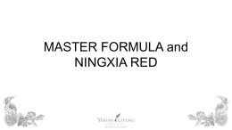 Master Formula Presentation