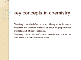 key concepts in chemistry