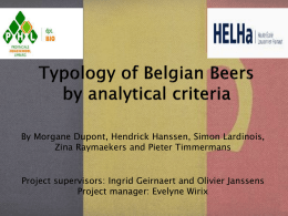 Typology of Belgian Beers by analytical criteria - HelhaPHL2010-04