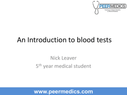 An Introduction to blood tests