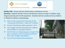 Activity Title: (Virtual Lab) Gas Stoichiometry and Motion of a Gas