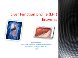 Liver Function profile (LFT) Enzymes