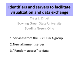 Identifiers and servers to facilitate visualization and data exchange