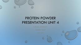 Protein Powder Presentation Unit 4