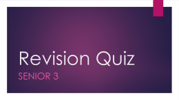 Revision Quiz - WordPress.com