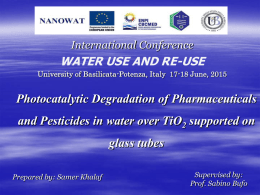 Photocatalytic Degradation of Pharmaceuticals and Pesticides in